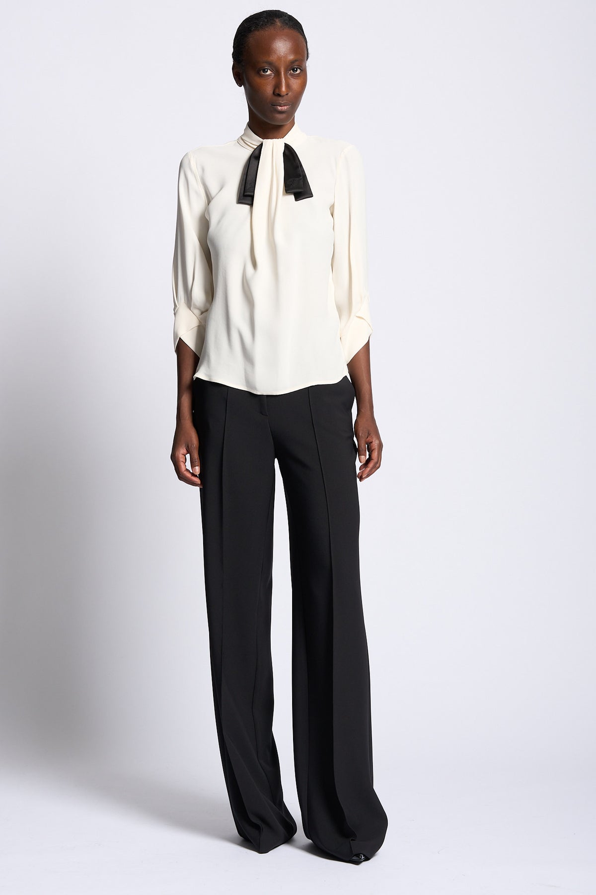 Elisabetta franchi Camicia con Fiocco Burro Donna-2
