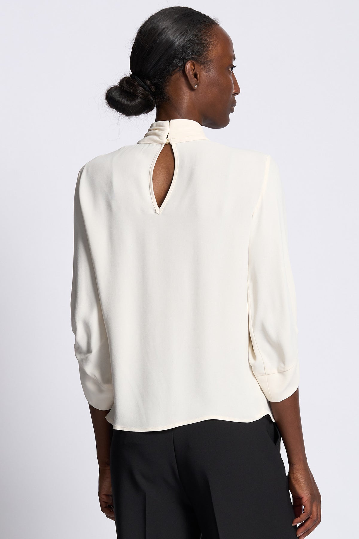 Elisabetta franchi Camicia con Fiocco Burro Donna-5