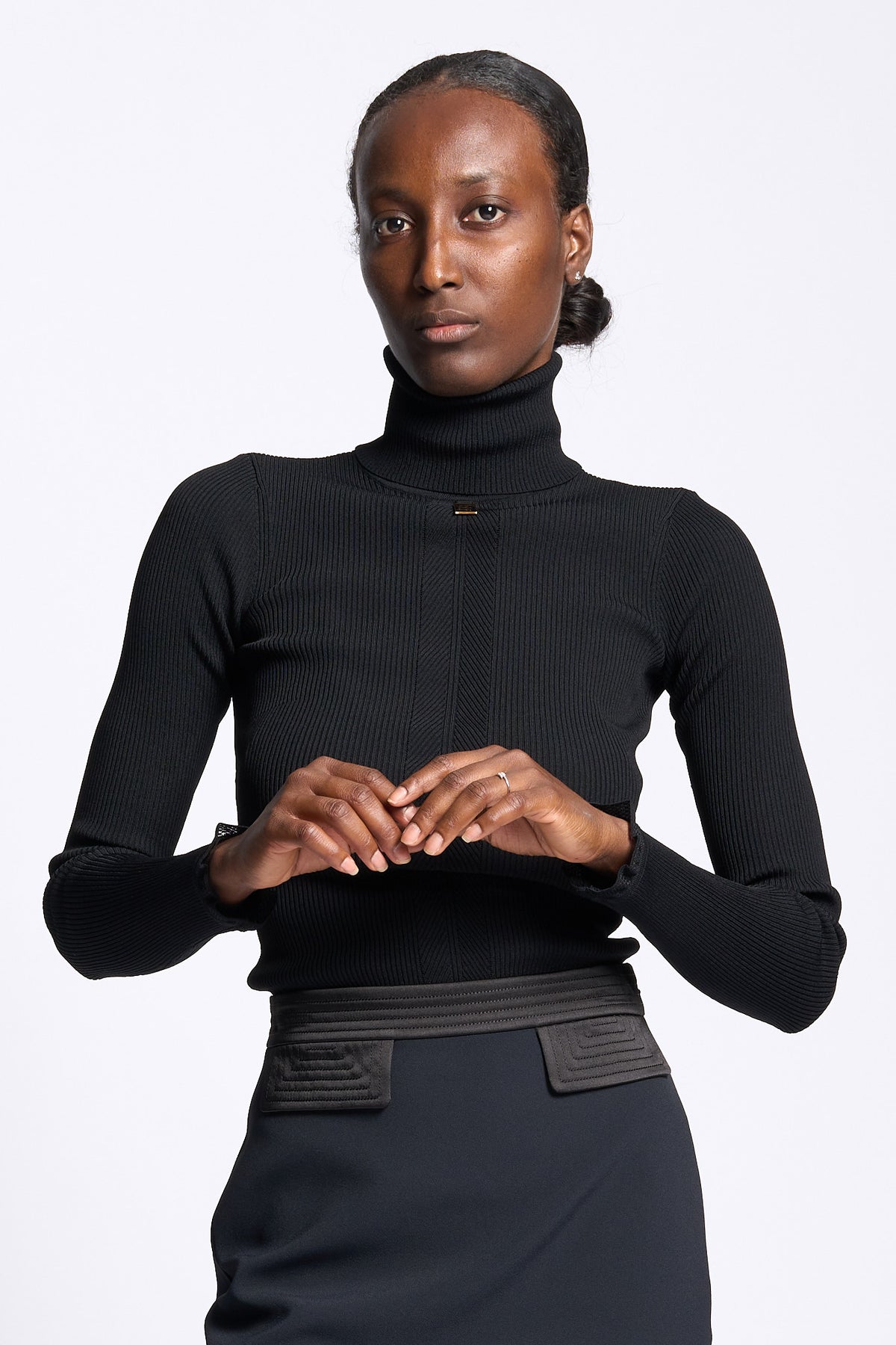 Elisabetta franchi Dolcevita in Maglia Nero Donna-1