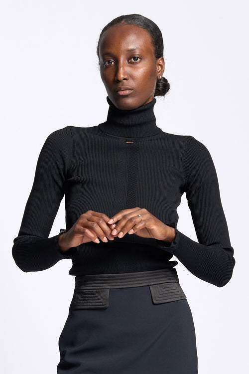 Elisabetta franchi Dolcevita in Maglia Nero Donna