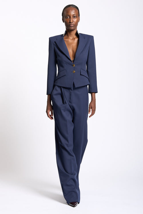 Elisabetta franchi Giacca Collo Gioiello Blu Donna-2