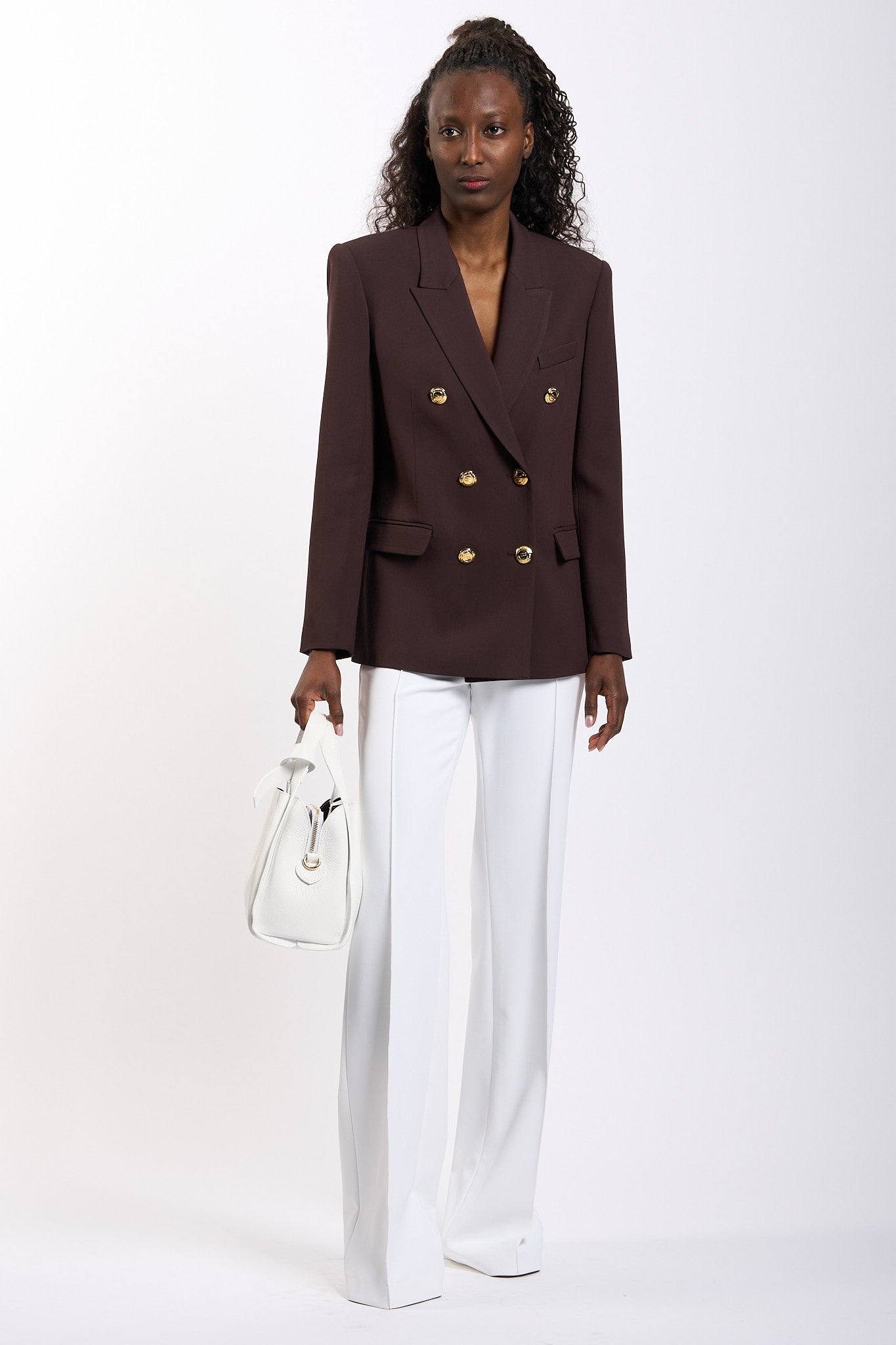 Elisabetta franchi Giacca Doppiopetto Cacao Donna-2