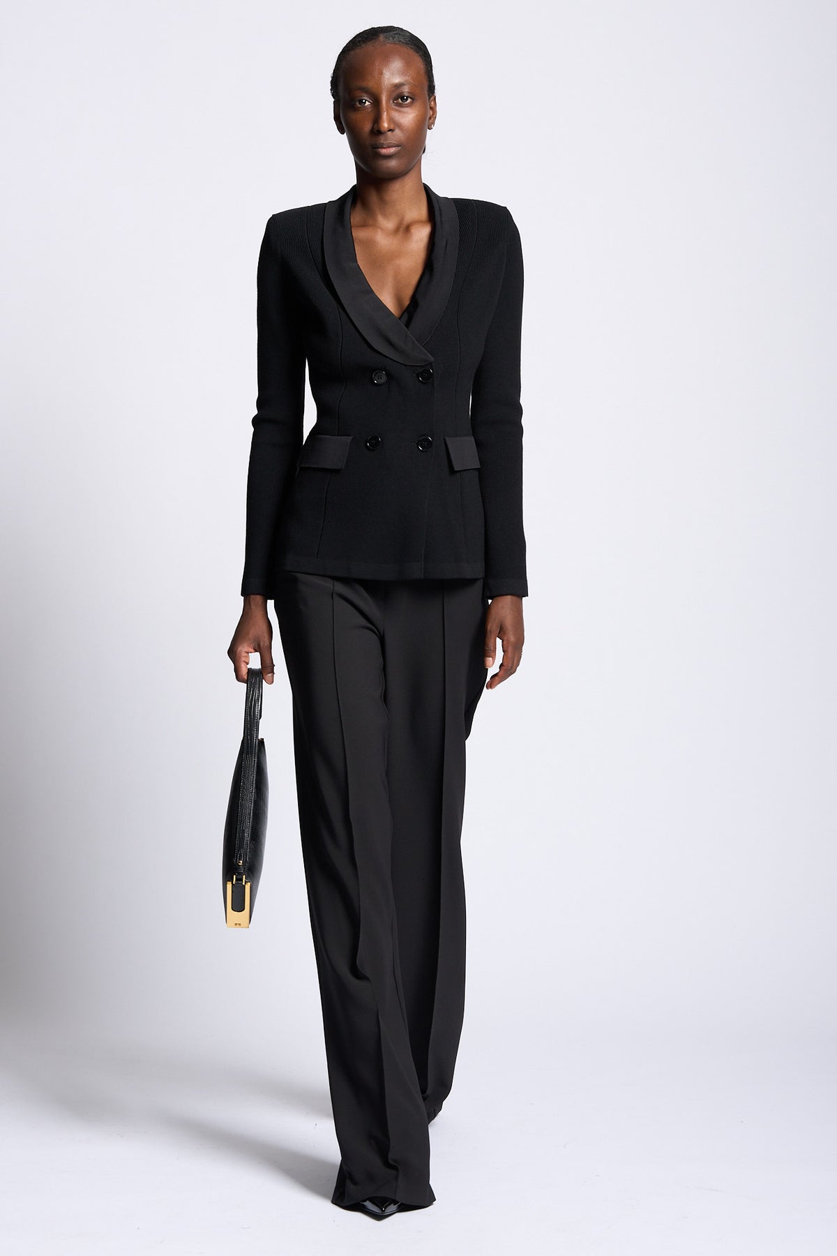 Elisabetta franchi Giacca In Maglia Nero Donna-2