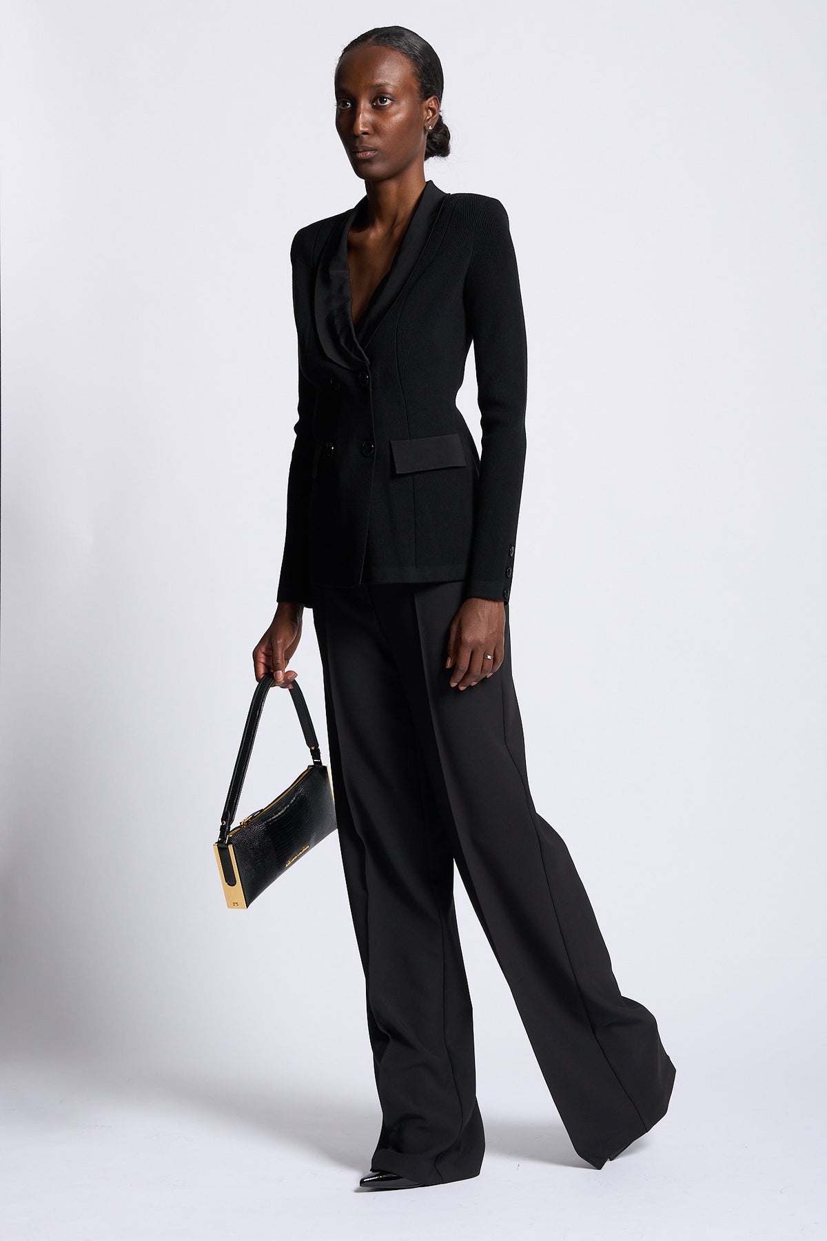 Elisabetta franchi Giacca In Maglia Nero Donna-4