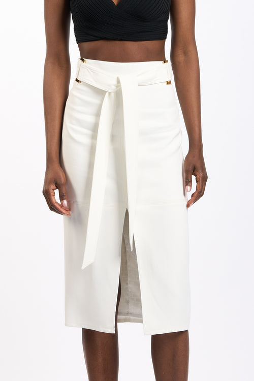 Elisabetta franchi Gonna Longuette Avorio Donna-2