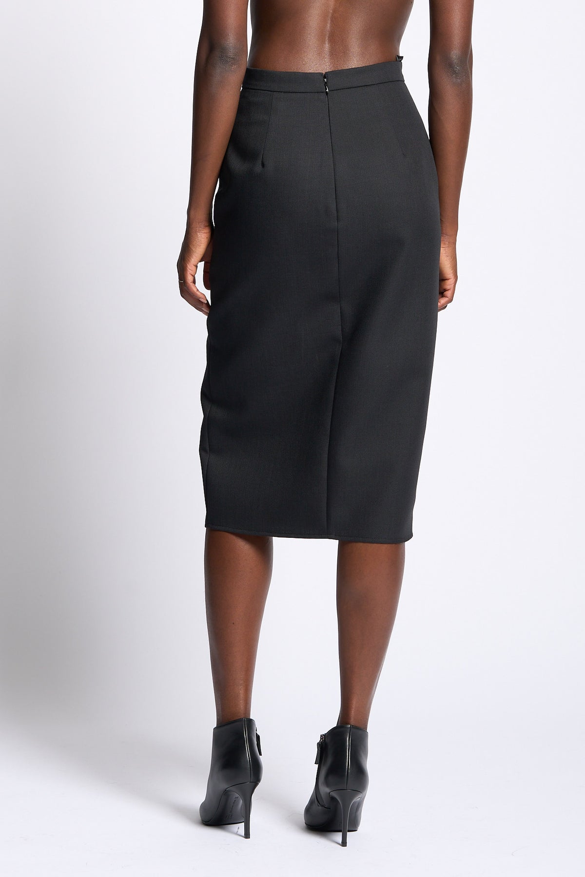 Elisabetta franchi Gonna con Spacco Frontale Nero Donna-5