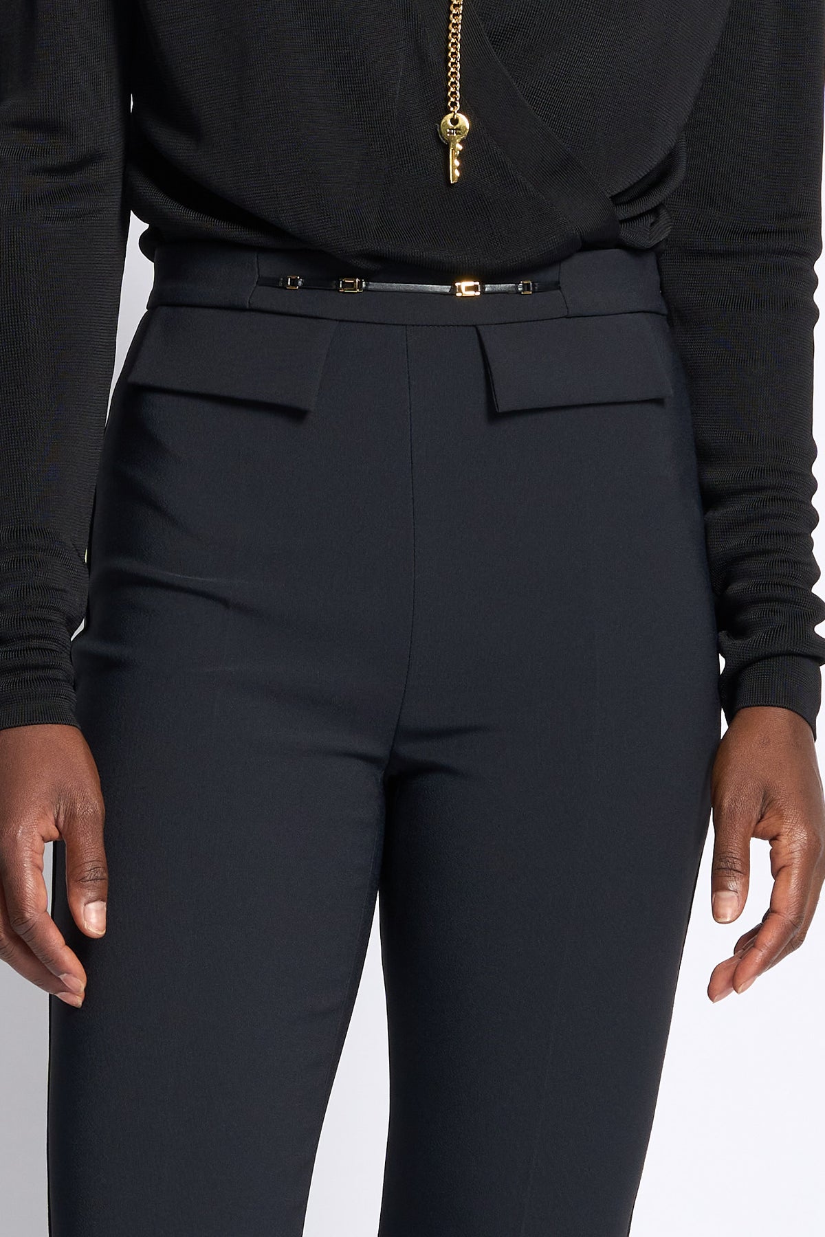 Elisabetta franchi Pantalone Skinny Nero Donna-3