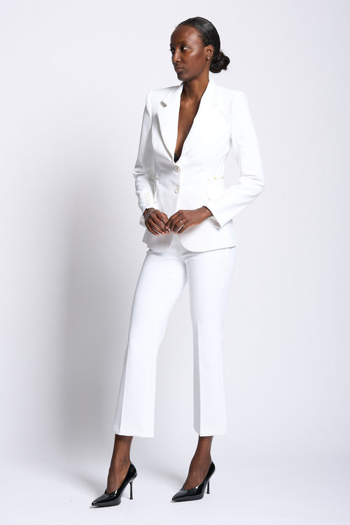 Elisabetta franchi Pantalone Trombetta Avorio Donna