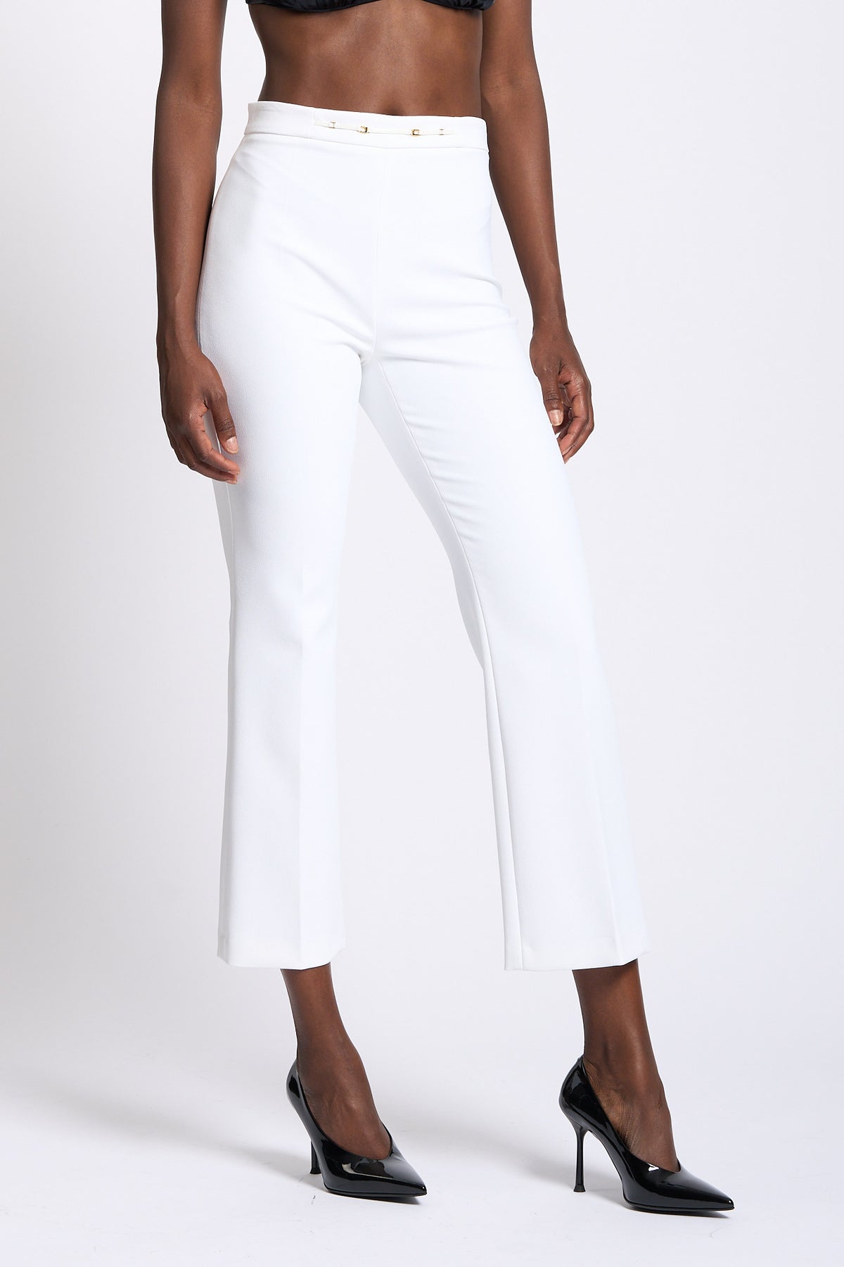 Elisabetta franchi Pantalone Trombetta Avorio Donna-2