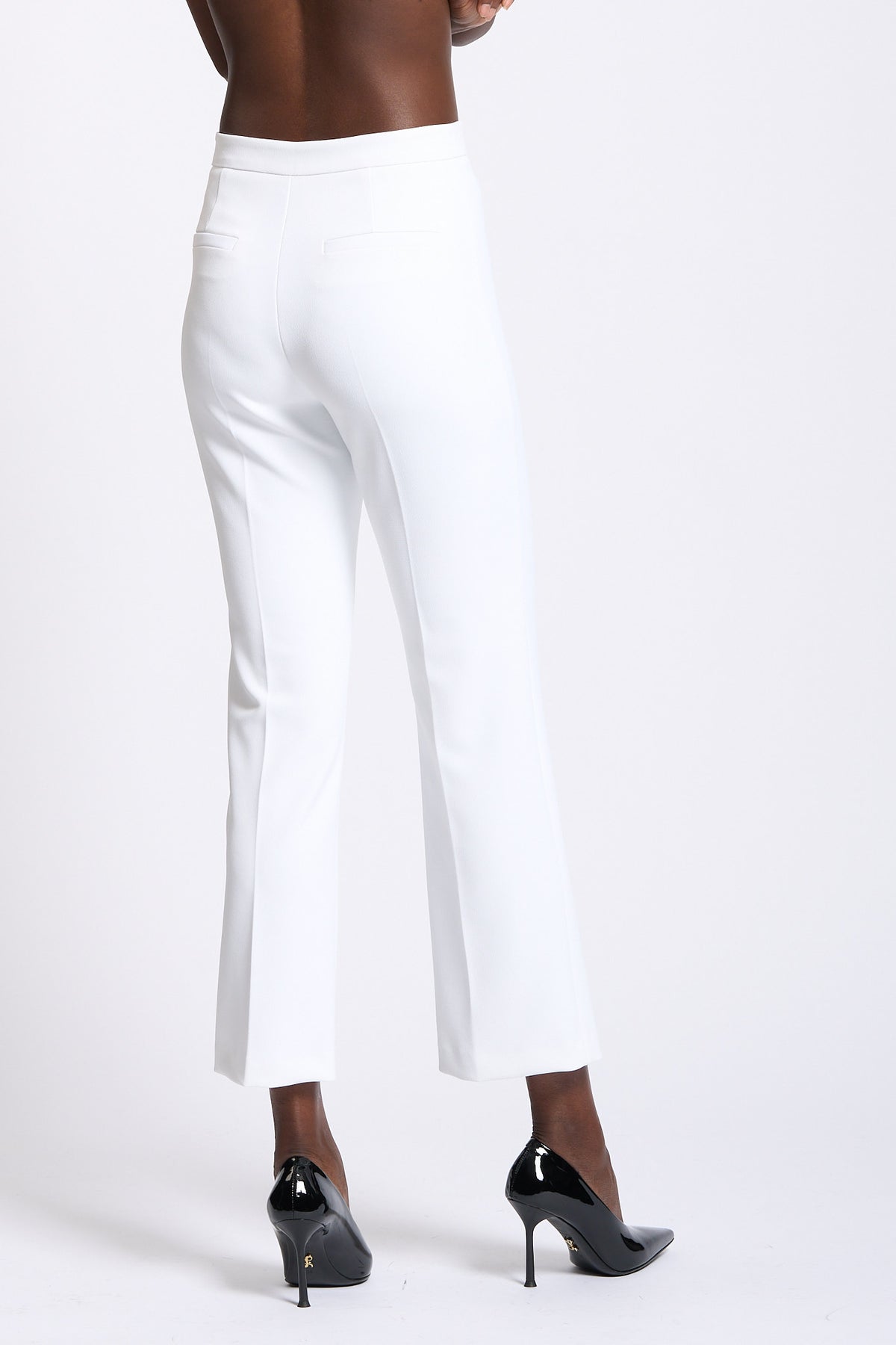 Elisabetta franchi Pantalone Trombetta Avorio Donna-4