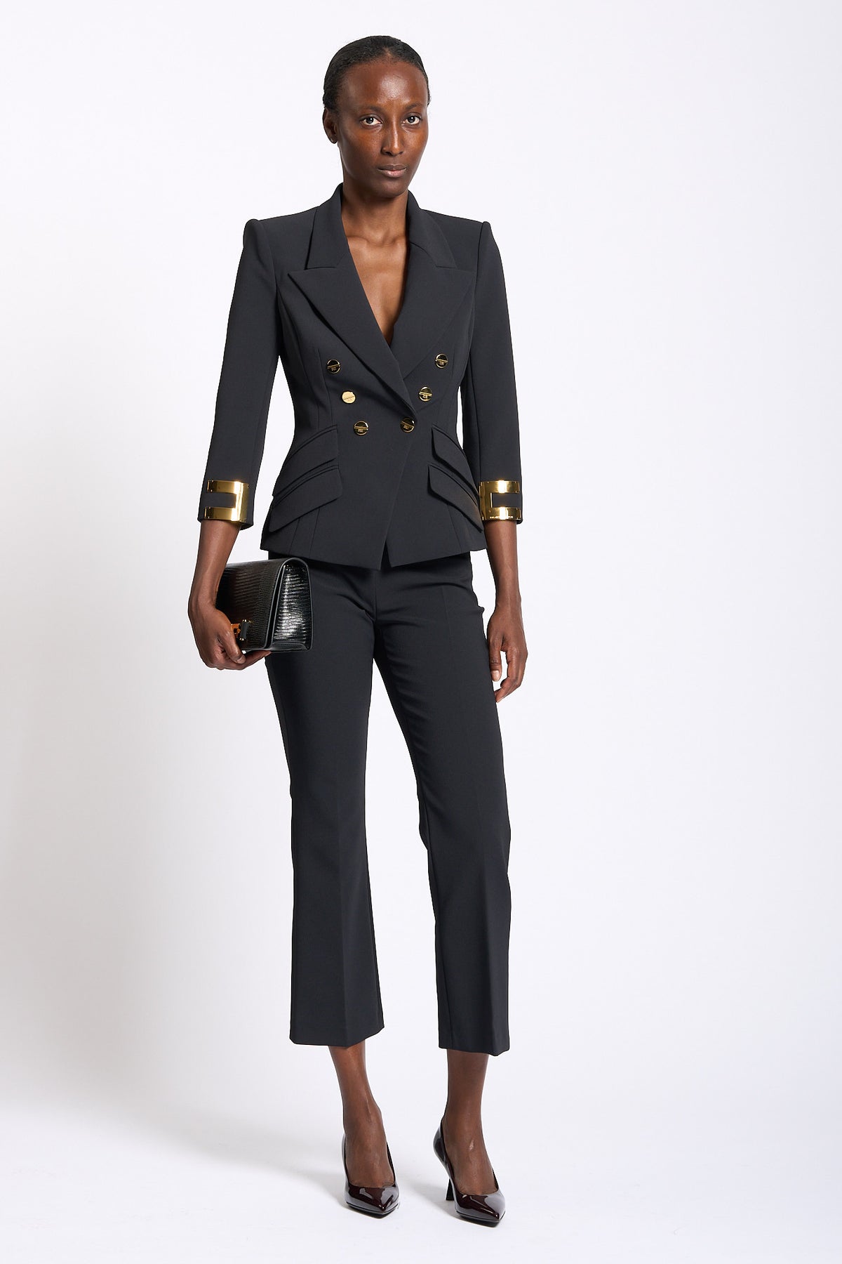 Elisabetta franchi Pantalone Trombetta Nero Donna-2