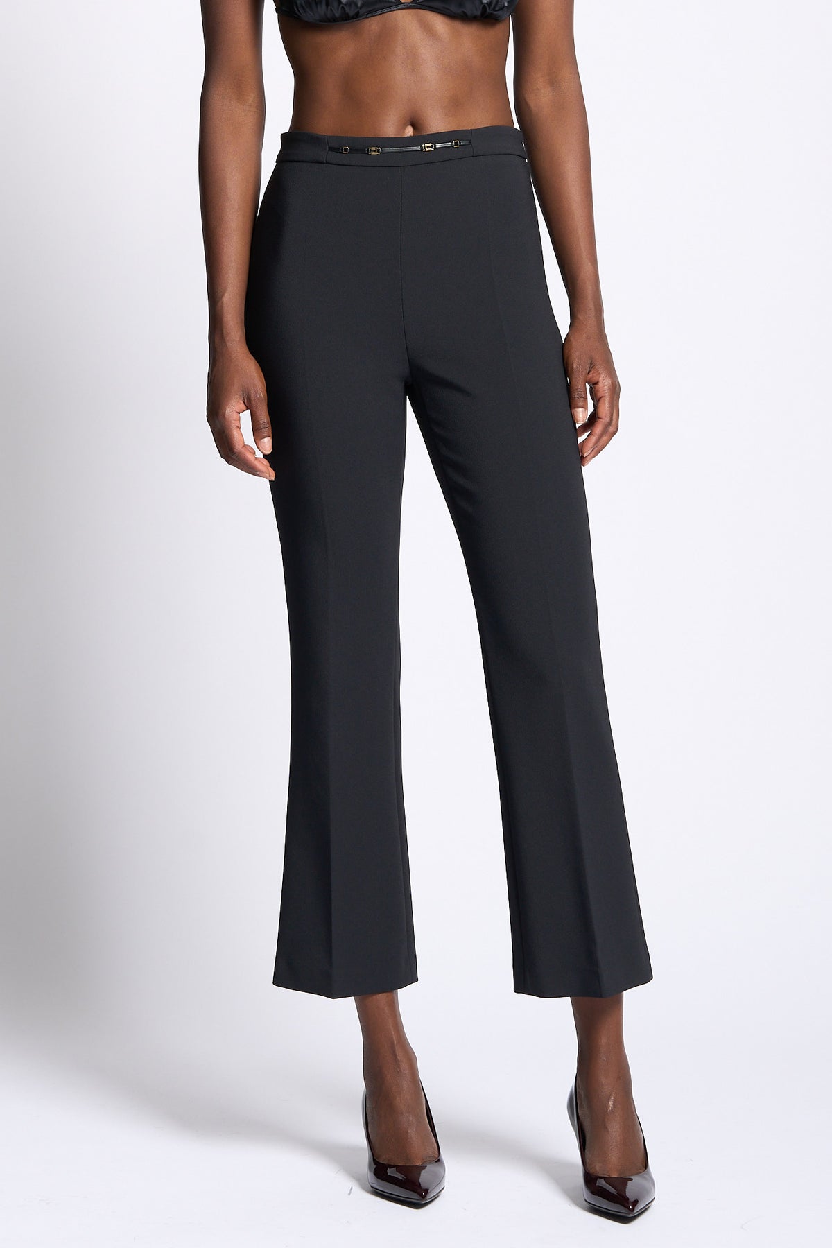 Elisabetta franchi Pantalone Trombetta Nero Donna-1