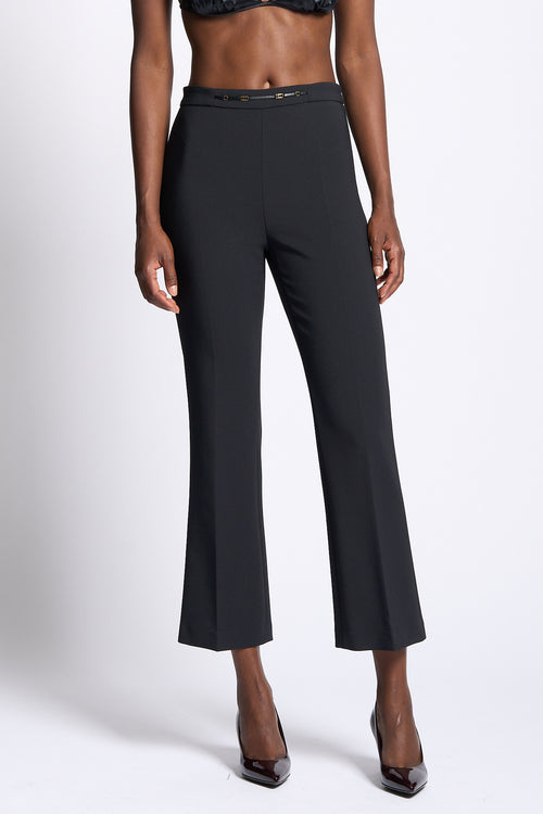 Elisabetta franchi Pantalone Trombetta Nero Donna