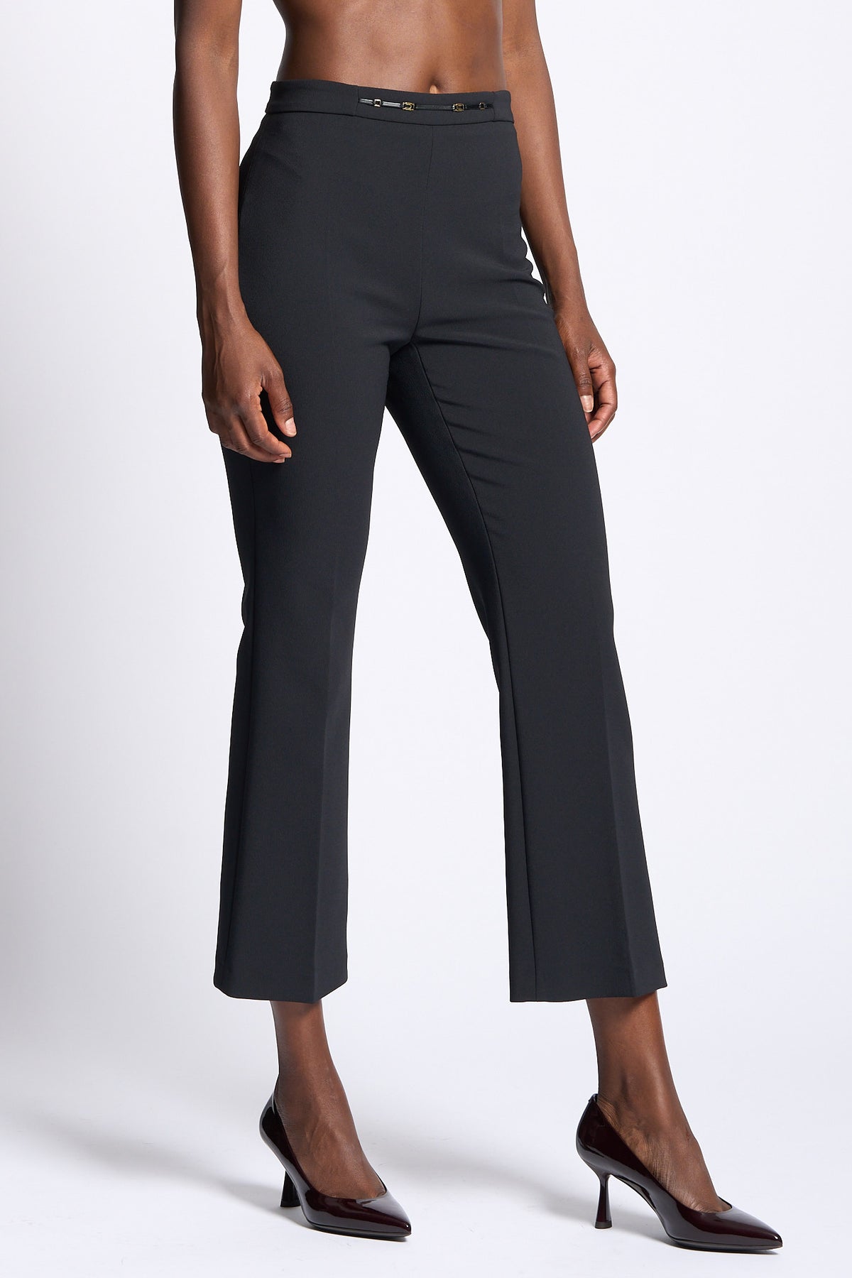 Elisabetta franchi Pantalone Trombetta Nero Donna-3