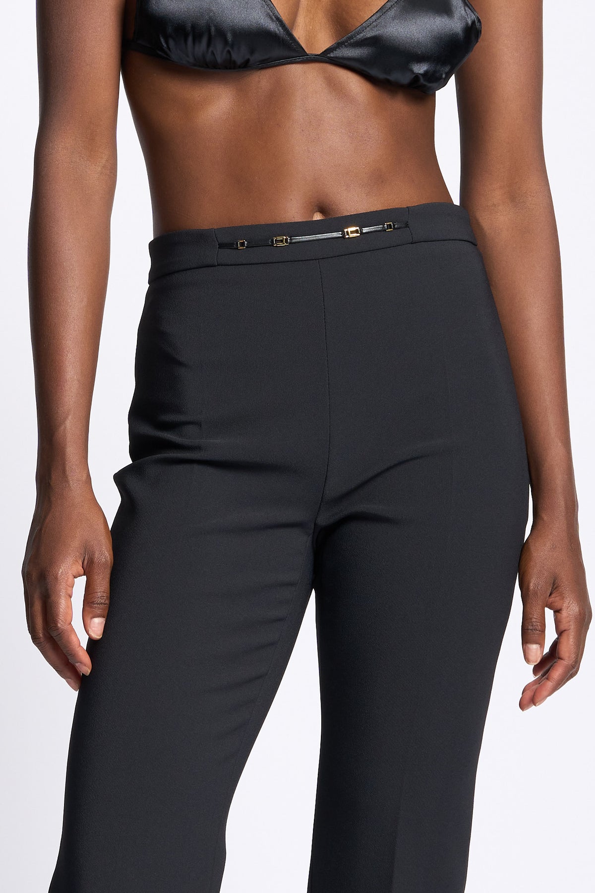 Elisabetta franchi Pantalone Trombetta Nero Donna-5