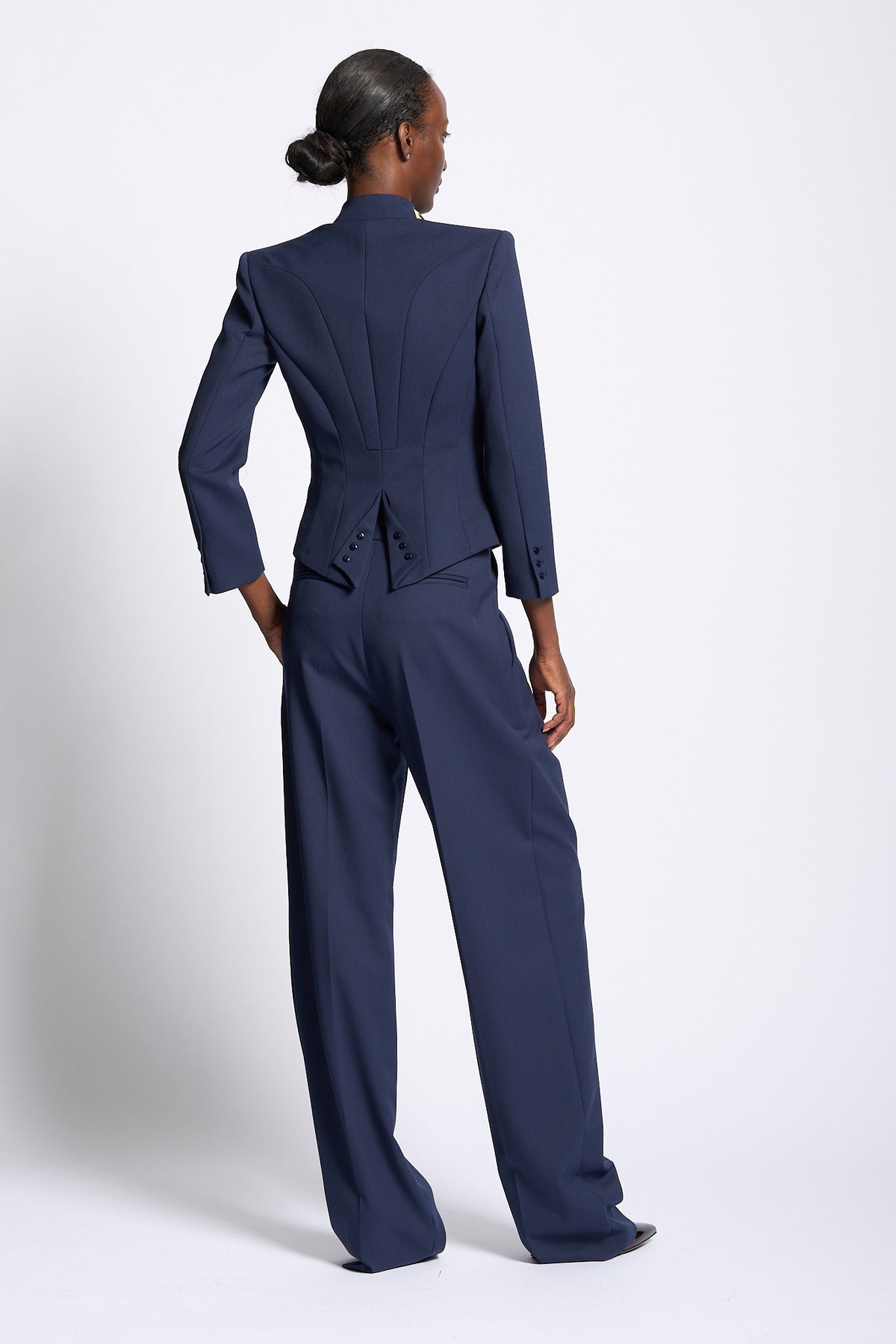 Elisabetta franchi Pantalone Vita Alta Blu Donna-7