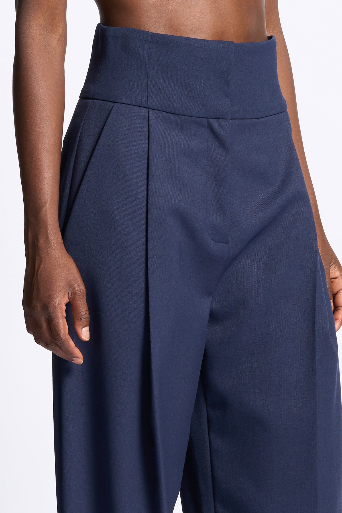 Elisabetta franchi Pantalone Vita Alta Blu Donna-3