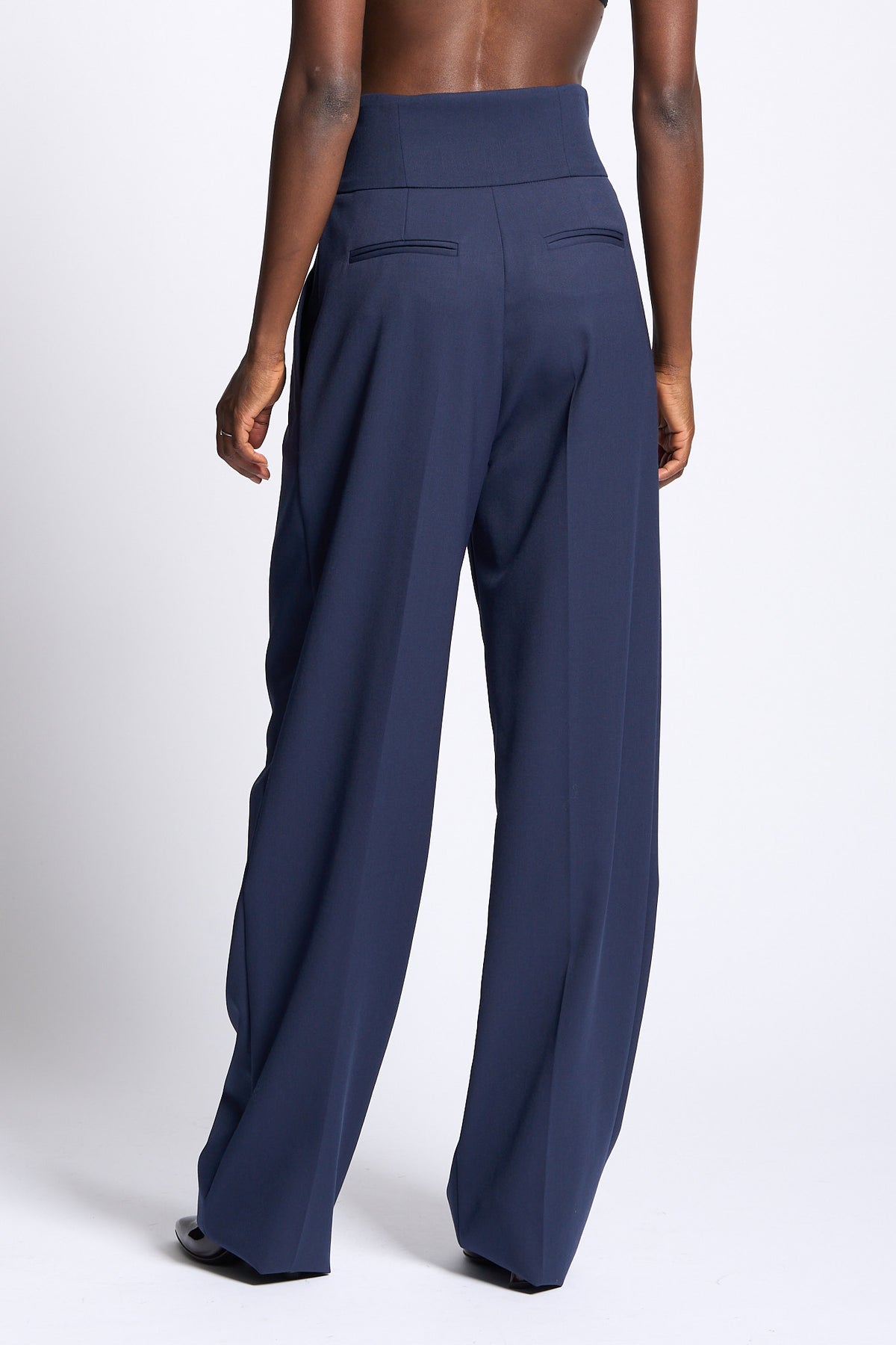 Elisabetta franchi Pantalone Vita Alta Blu Donna-6