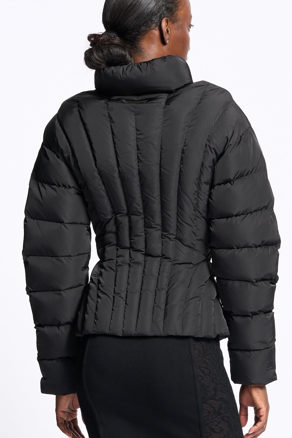 Elisabetta franchi Piumino Sagomato Nero Donna-5