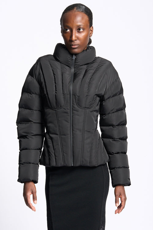 Elisabetta franchi Piumino Sagomato Nero Donna
