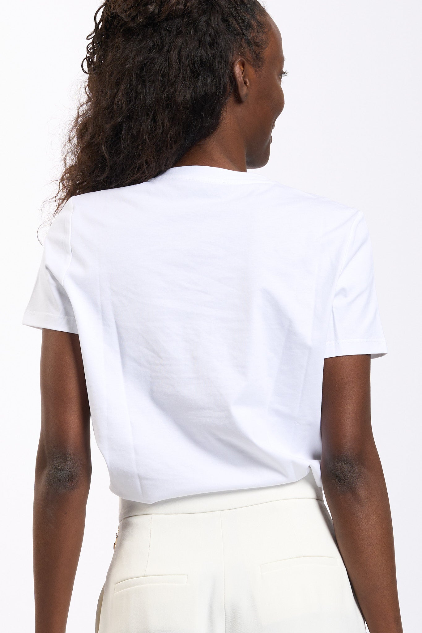 Elisabetta franchi T-shirt con Logo Bianco Donna-5