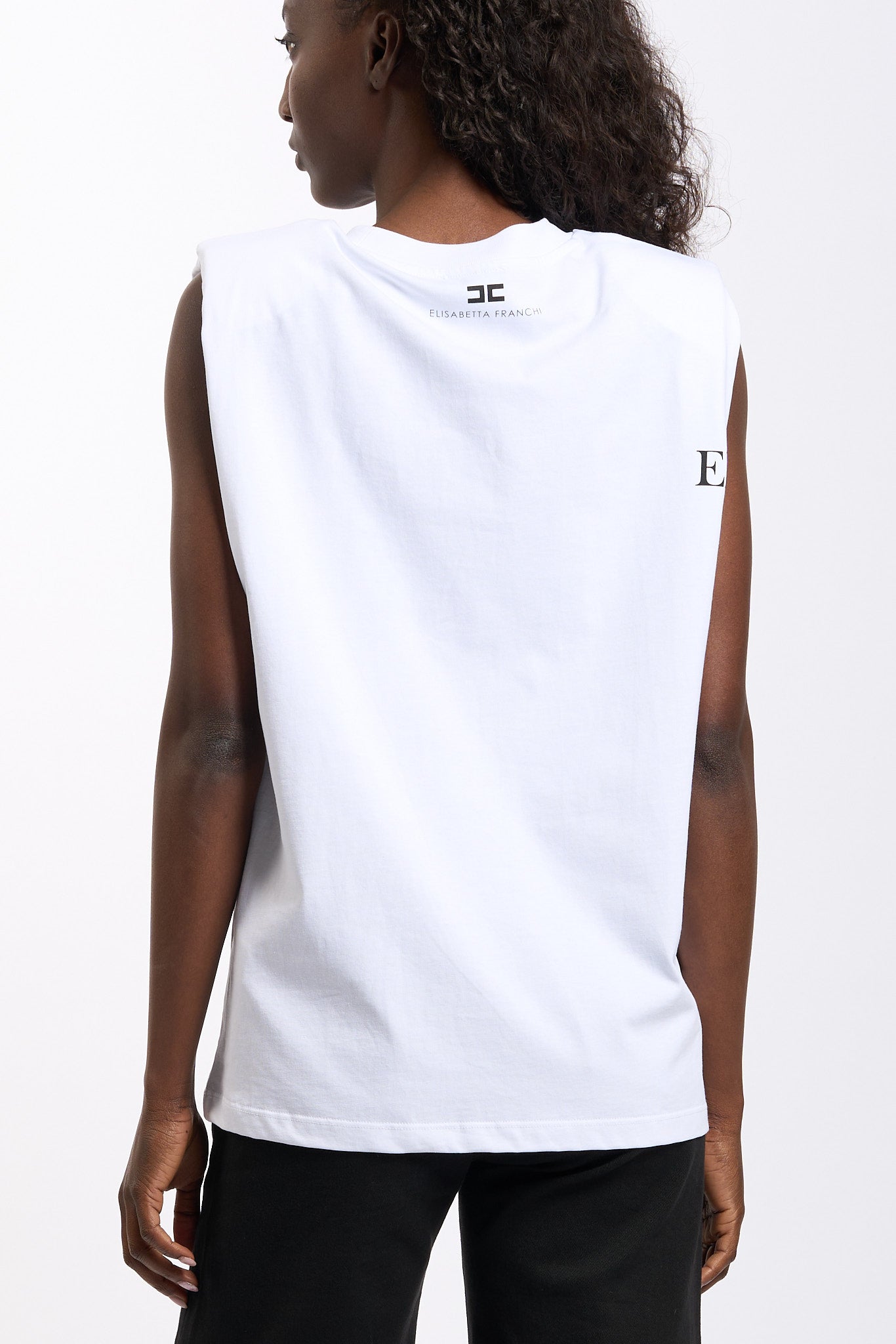 Elisabetta franchi T-shirt con Stampa Bianco Donna-4