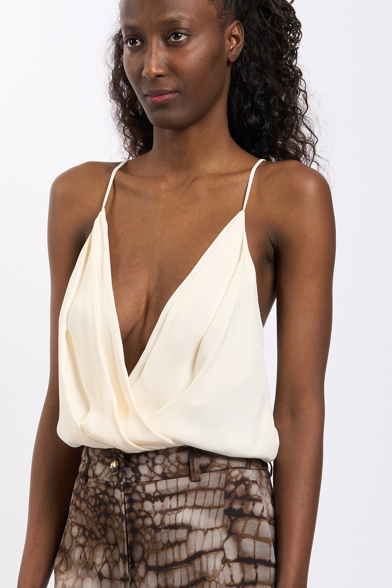 Elisabetta franchi Top a Body Burro Donna-1