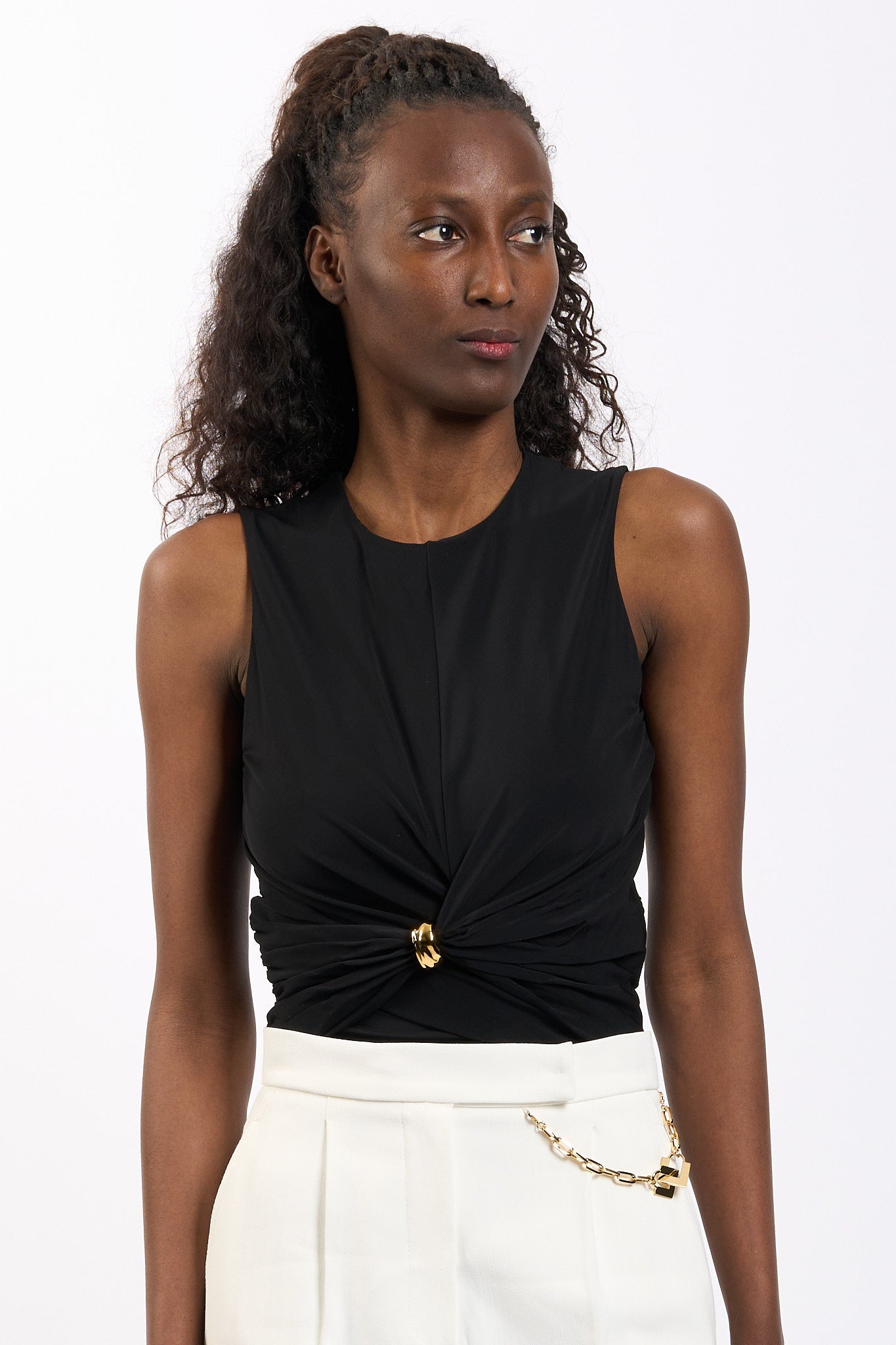 Elisabetta franchi Top dettaglio Gioiello Nero Donna-1