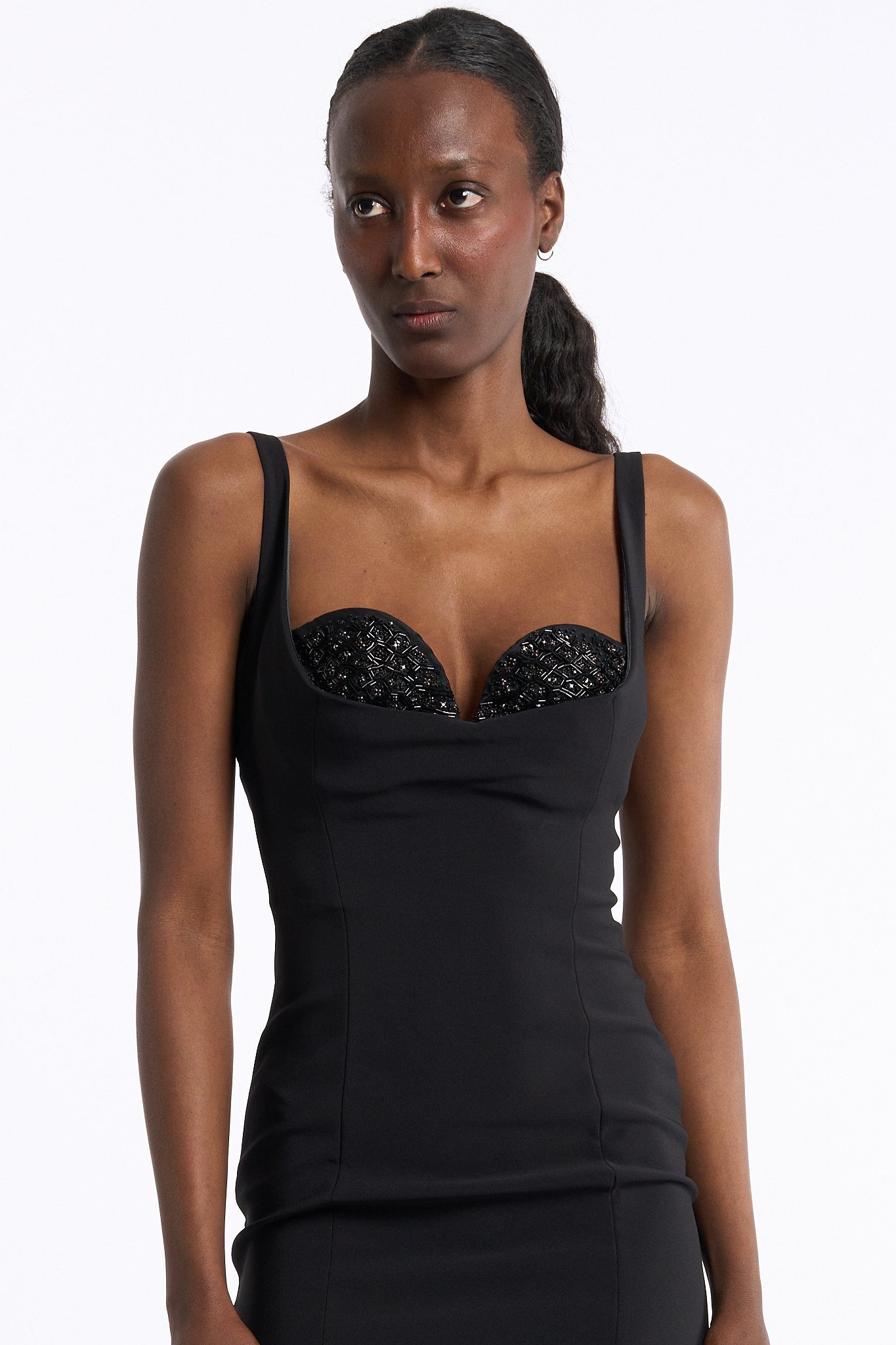 Elisabetta franchi Tubino Reggiseno Gioiello Nero Donna-6