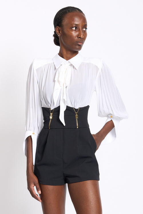 Elisabetta franchi Tuta Corta Avorio/nero Donna