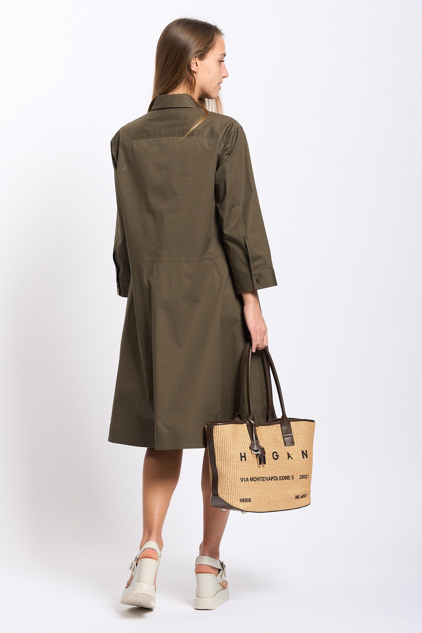 Fay Abito Chemisier Verde Donna-7