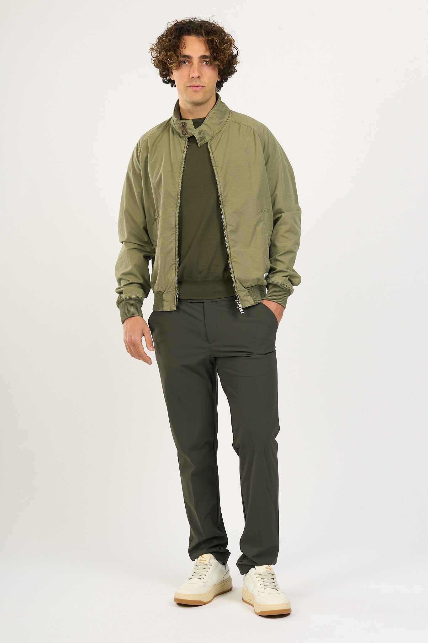 Fay Bomber Archive Verde Khaki Uomo-7