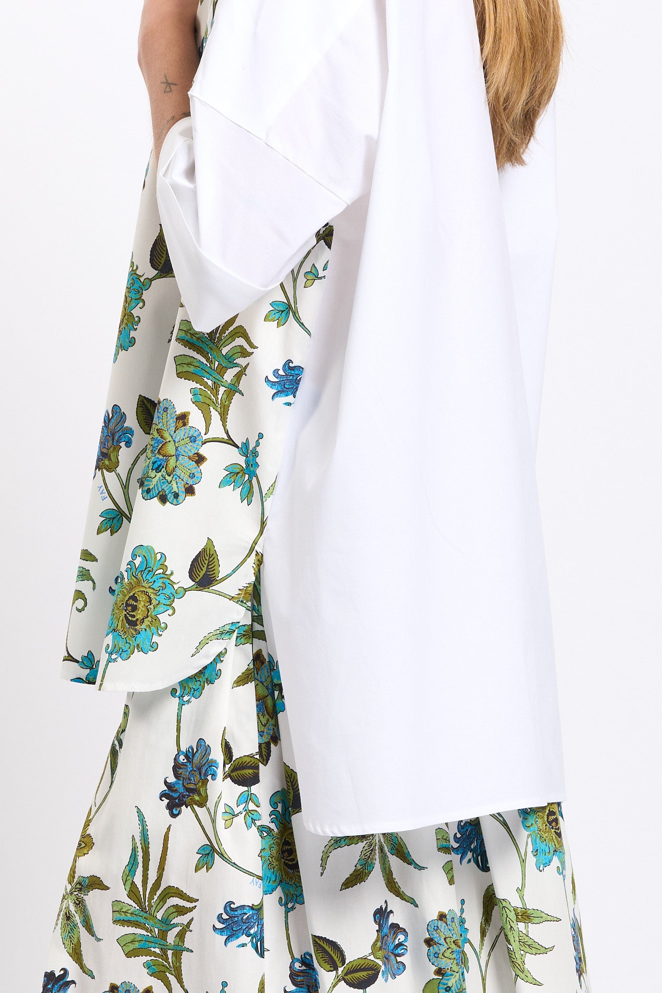 Fay Camicia Over Fantasia Bianco/verde Donna-6