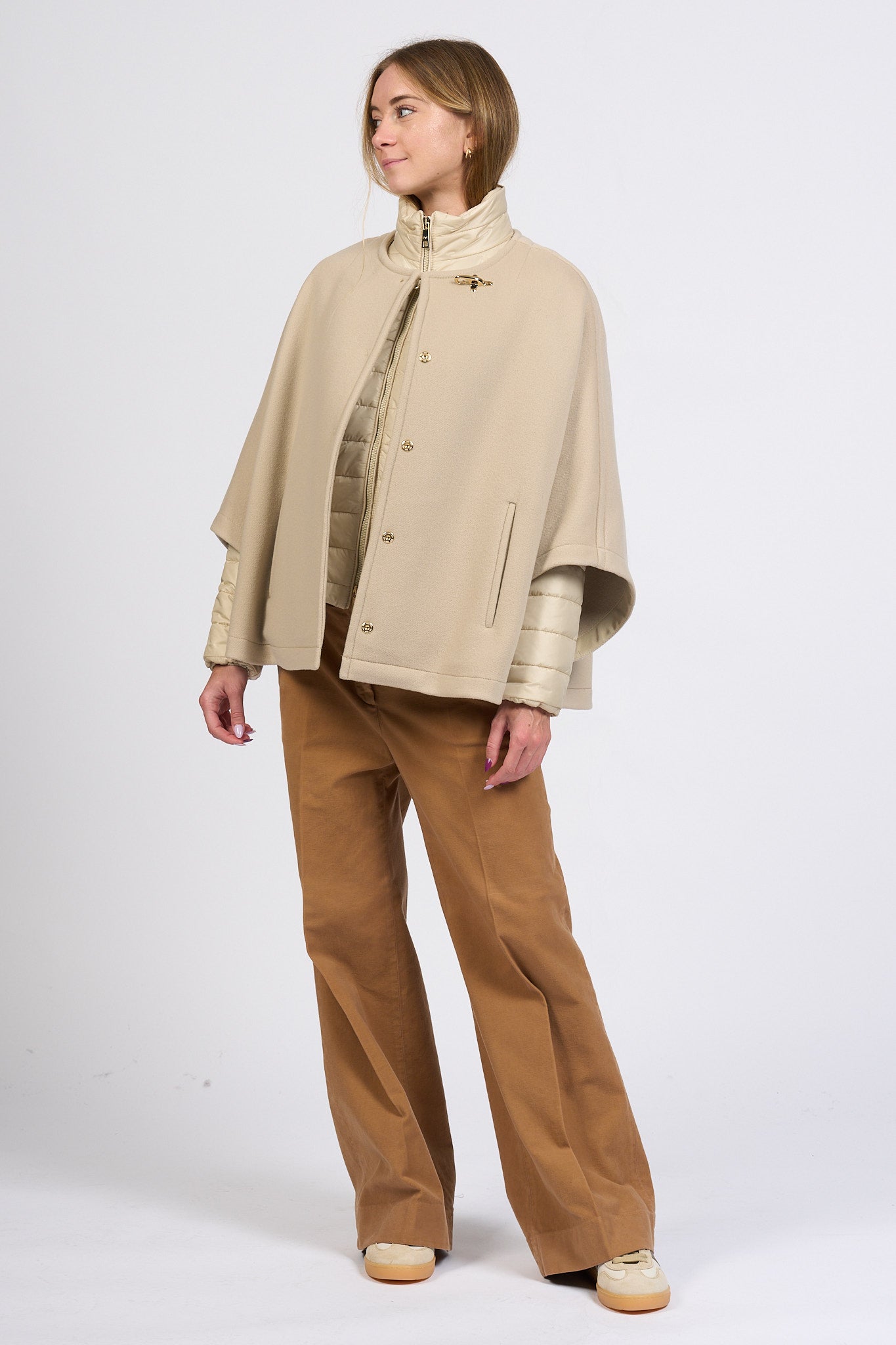Fay Cappa 3 in 1 Avorio Donna-3