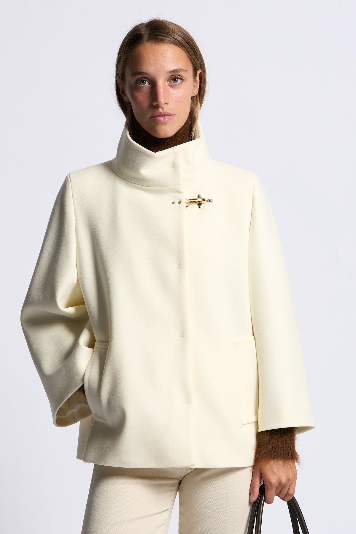 Fay Cappa Con Gancio Bianco Donna-3