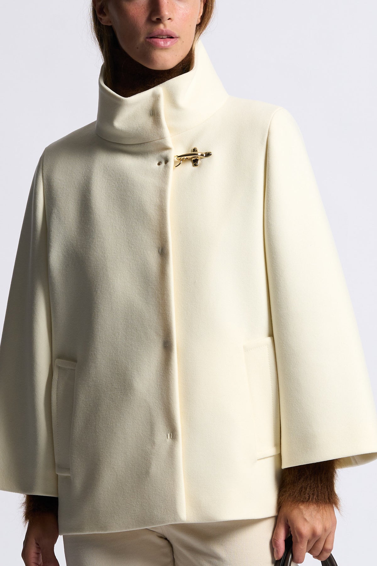Fay Cappa Con Gancio Bianco Donna-5