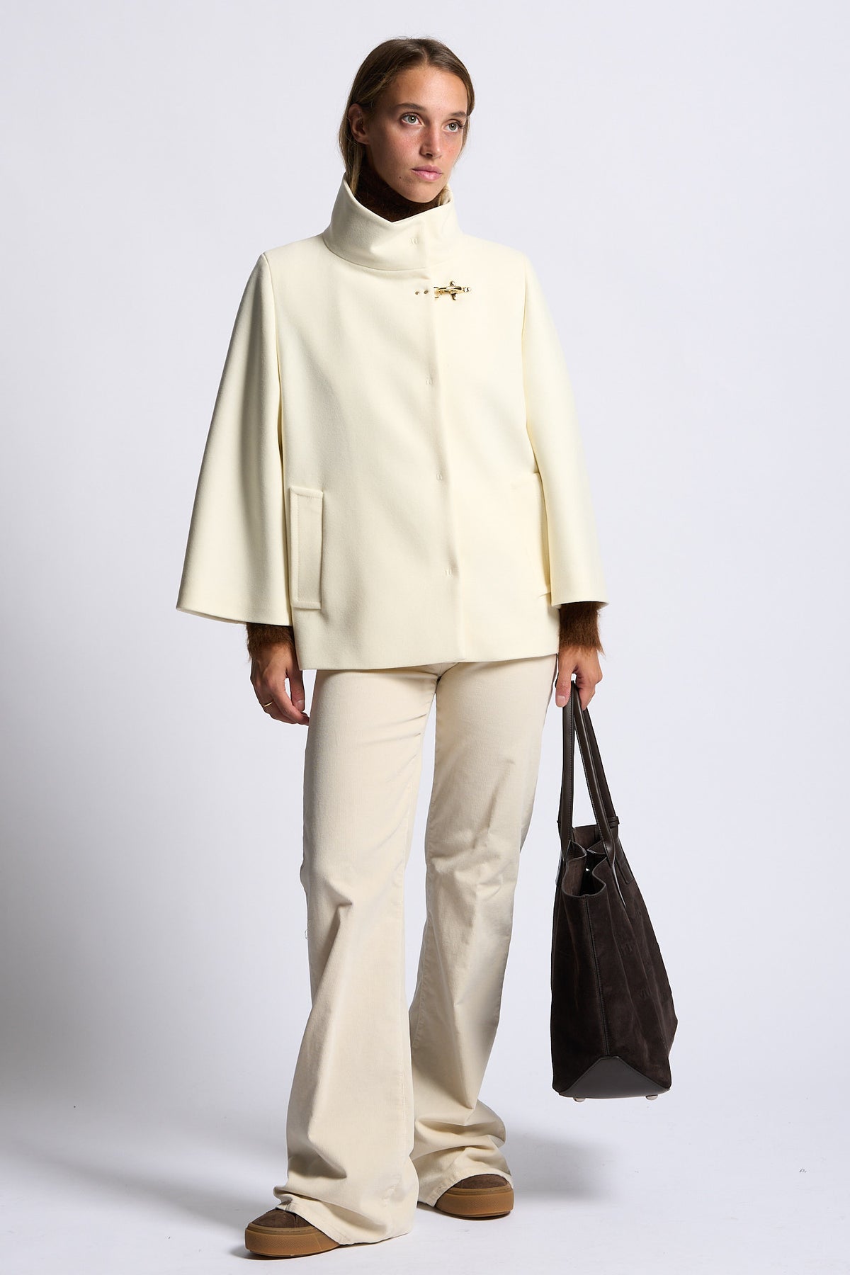 Fay Cappa Con Gancio Bianco Donna-4