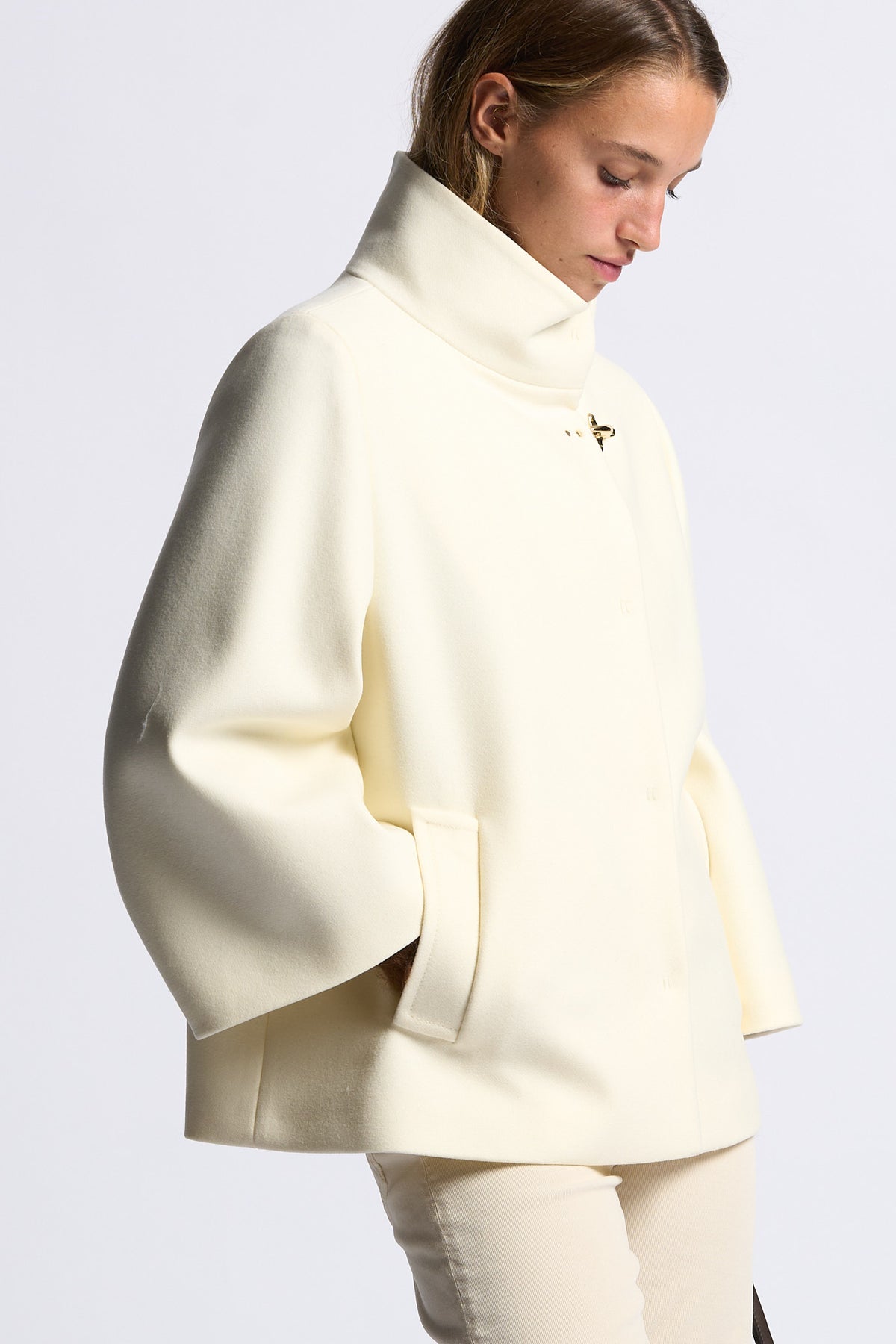 Fay Cappa Con Gancio Bianco Donna-1