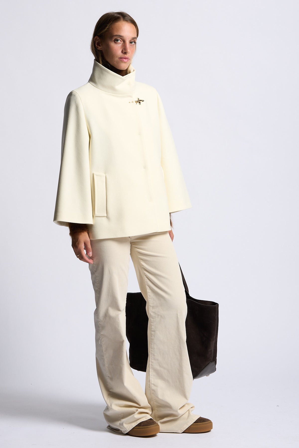 Fay Cappa Con Gancio Bianco Donna-7