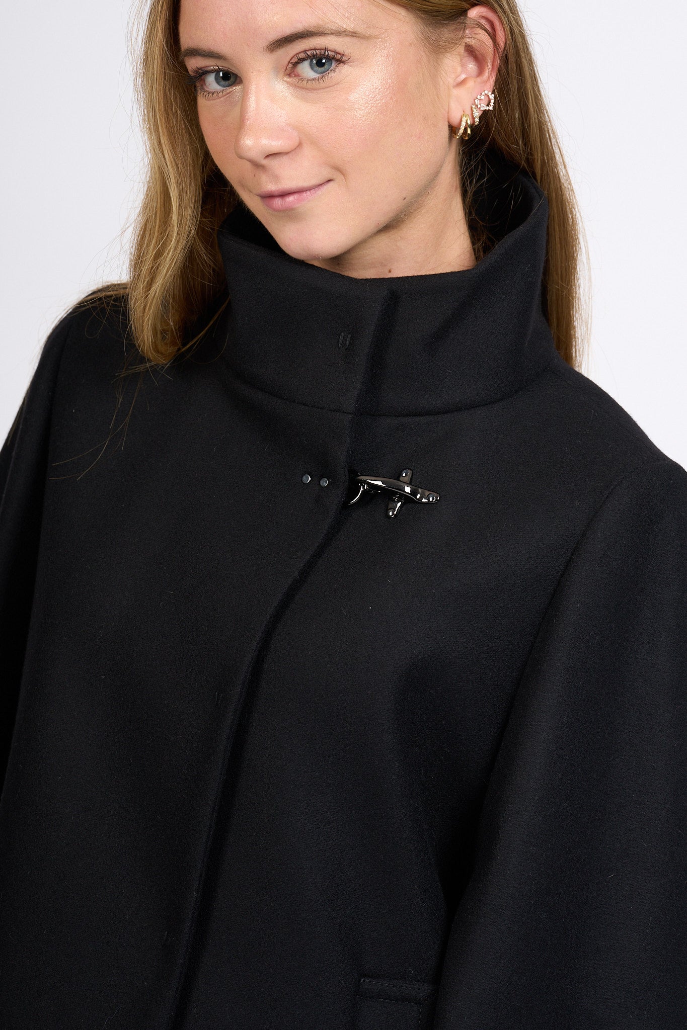 Fay Cappa Con Gancio Nero Donna-2