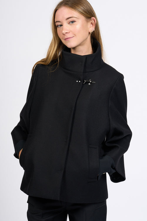 Fay Cappa Con Gancio Nero Donna