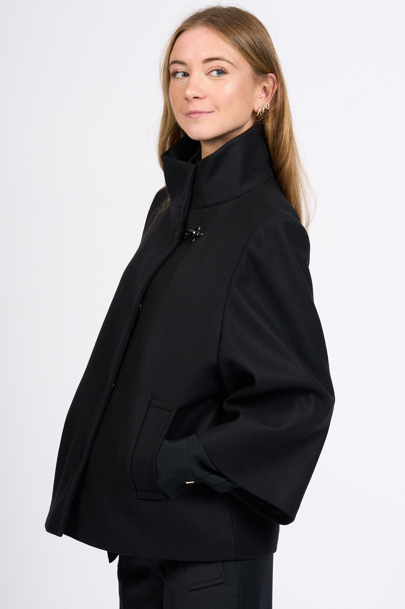 Fay Cappa Con Gancio Nero Donna-9
