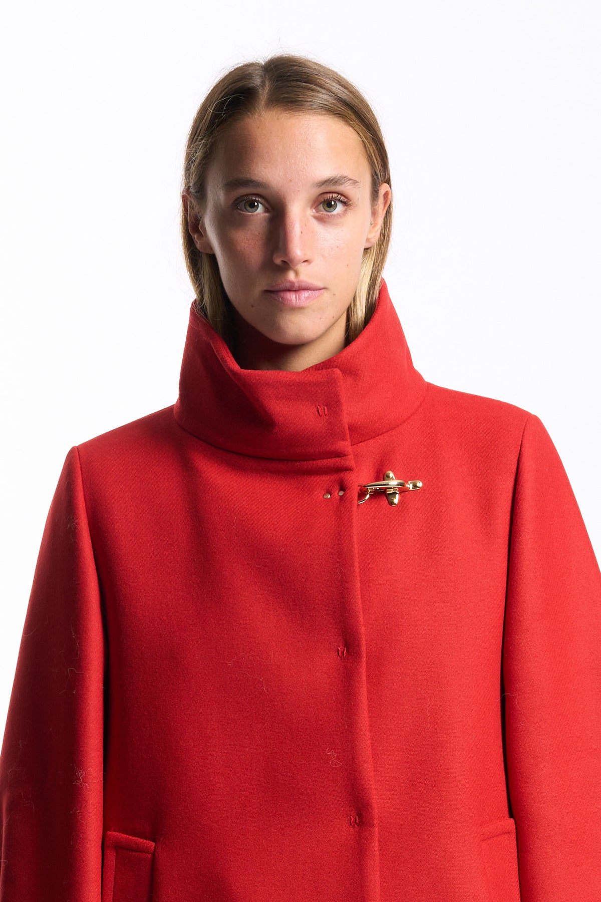 Fay Cappa Con Gancio Rosso Donna-6
