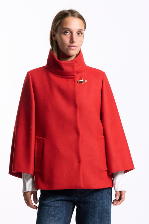 Fay Cappa Con Gancio Rosso Donna