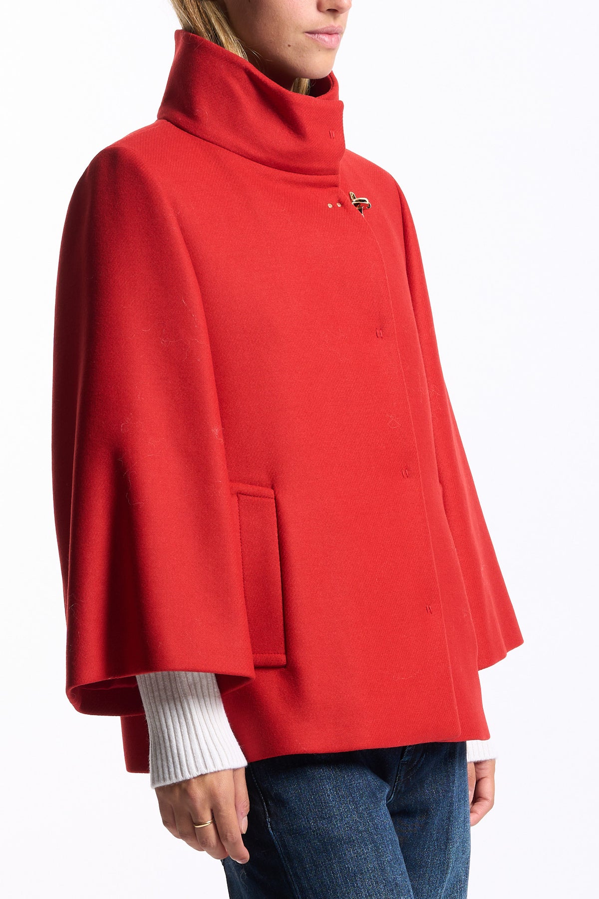 Fay Cappa Con Gancio Rosso Donna-7