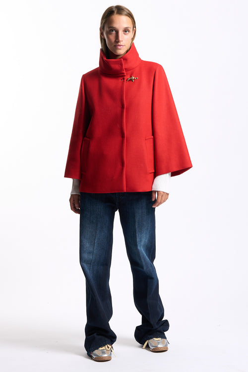 Fay Cappa Con Gancio Rosso Donna-2