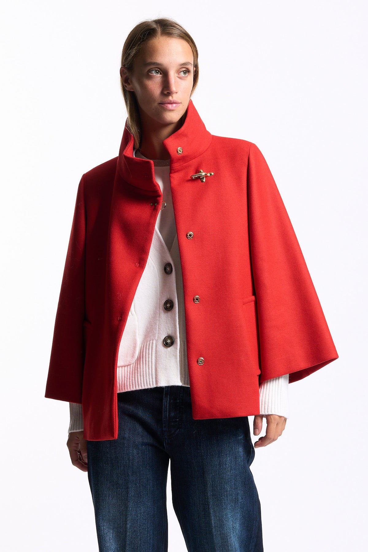 Fay Cappa Con Gancio Rosso Donna-3