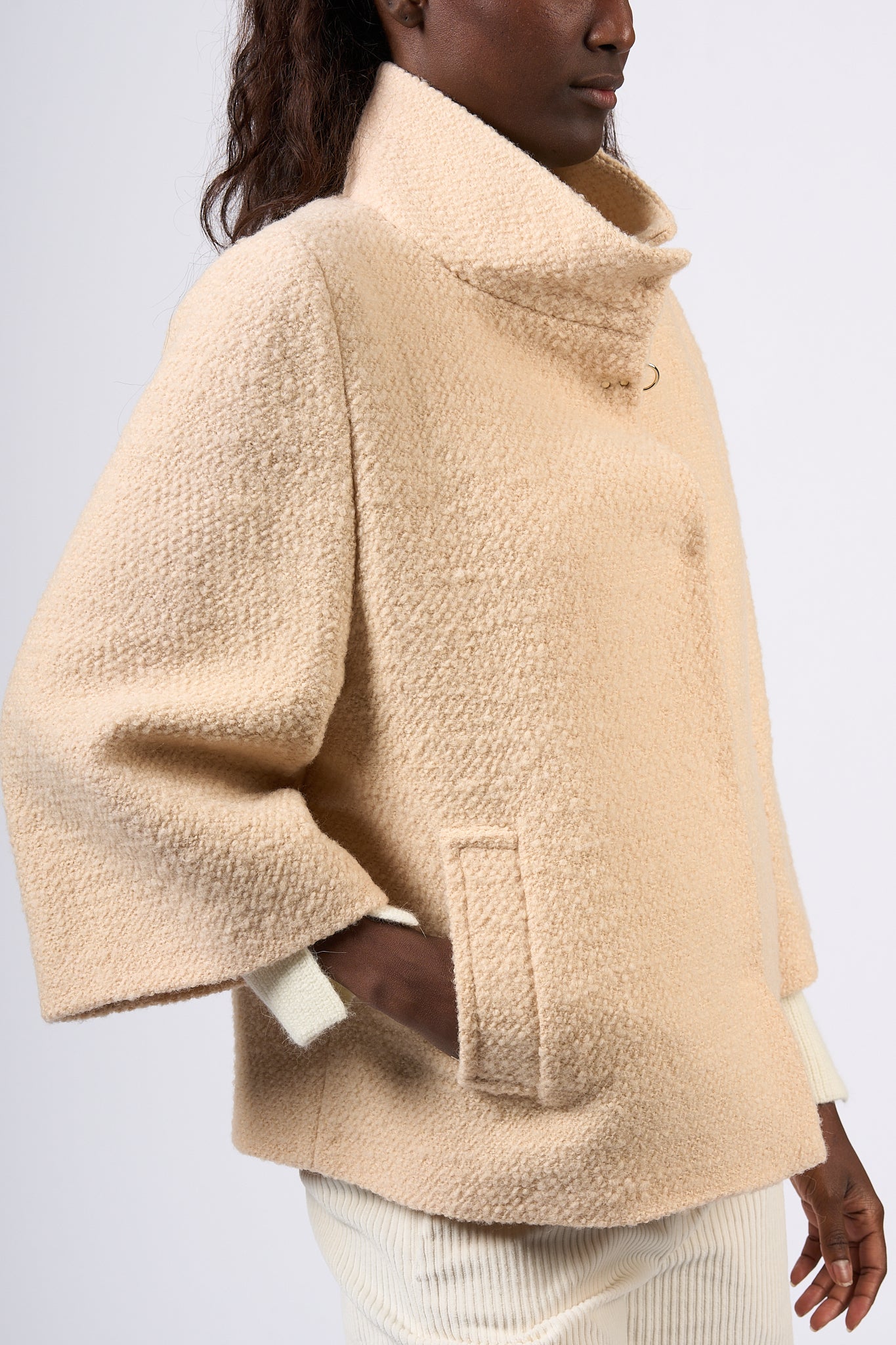 Fay Nude Wool Cape Women-1