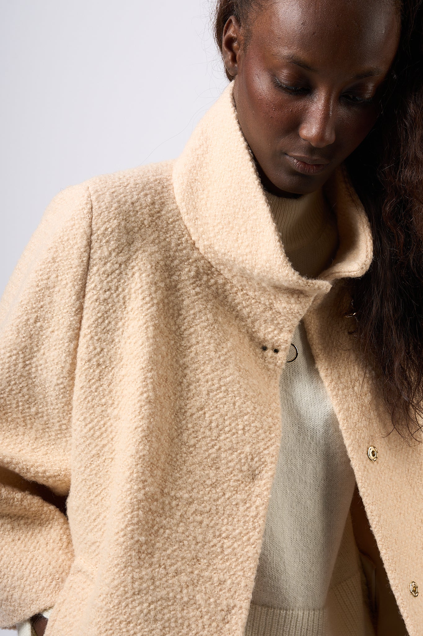 Fay Nude Wool Cape Women-3