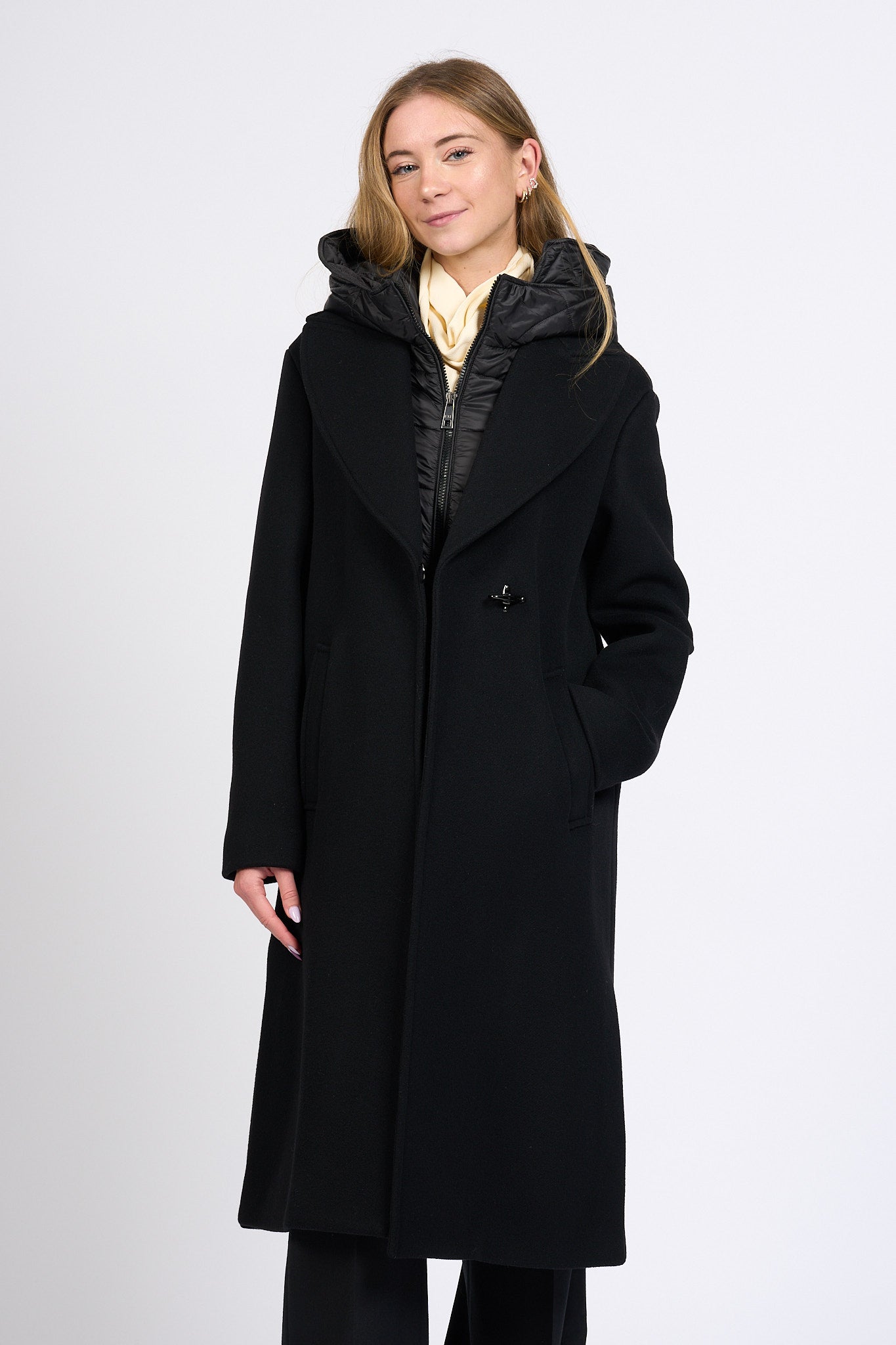 Fay Cappotto Lungo Nero Donna-3
